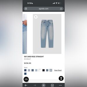 Agolde Light Wash Straight Leg Jeans
